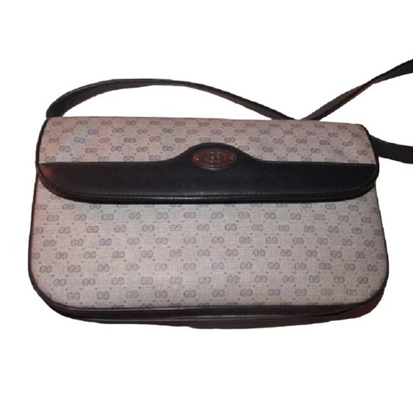 Gucci Vintage Blue Patent GG Coated Canvas Shoulder Bag - Picture 12 of 12